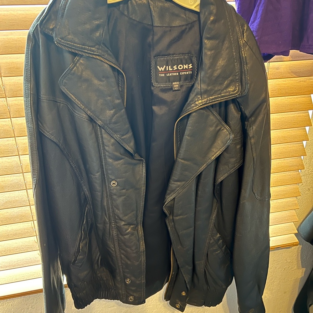 Wilson Black Leather Bomber Jacket. Look Smoking Without Smelling Like Smoke